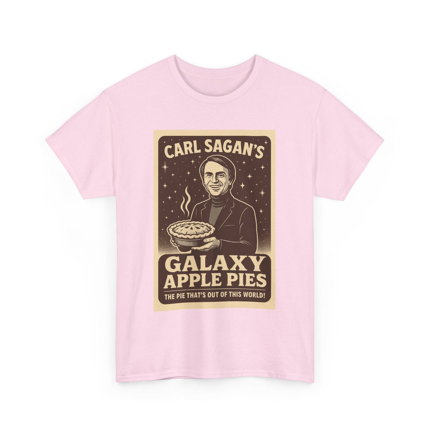 Galaxy Apple Pies Unisex Heavy Cotton Tee, Space Lover Gift, Carl Sagan Shirt, Astronomy T-Shirt, Science Fan Apparel, Nerdy Casual Wear