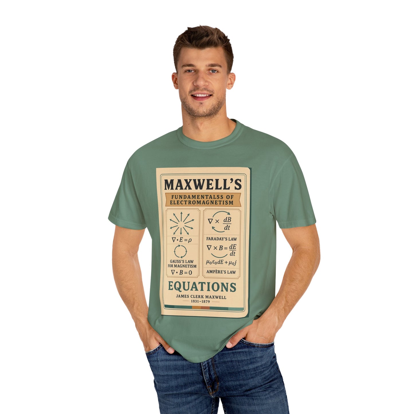 Vintage Science T-shirt, Maxwell's Equations Tee, Unisex Shirt, Gift for Science Lovers, Educational Apparel, Physics T-shirt, Nerdy Tee