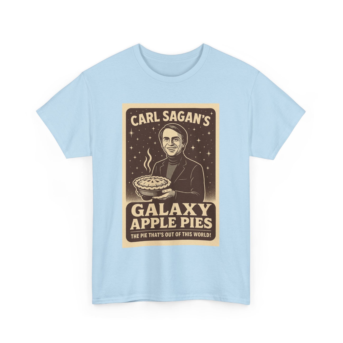 Galaxy Apple Pies Unisex Heavy Cotton Tee, Space Lover Gift, Carl Sagan Shirt, Astronomy T-Shirt, Science Fan Apparel, Nerdy Casual Wear