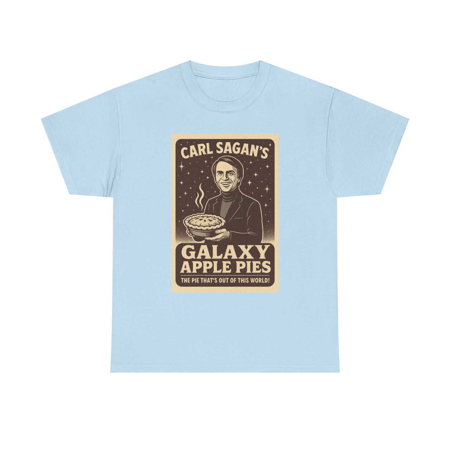 Galaxy Apple Pies Unisex Heavy Cotton Tee, Space Lover Gift, Carl Sagan Shirt, Astronomy T-Shirt, Science Fan Apparel, Nerdy Casual Wear