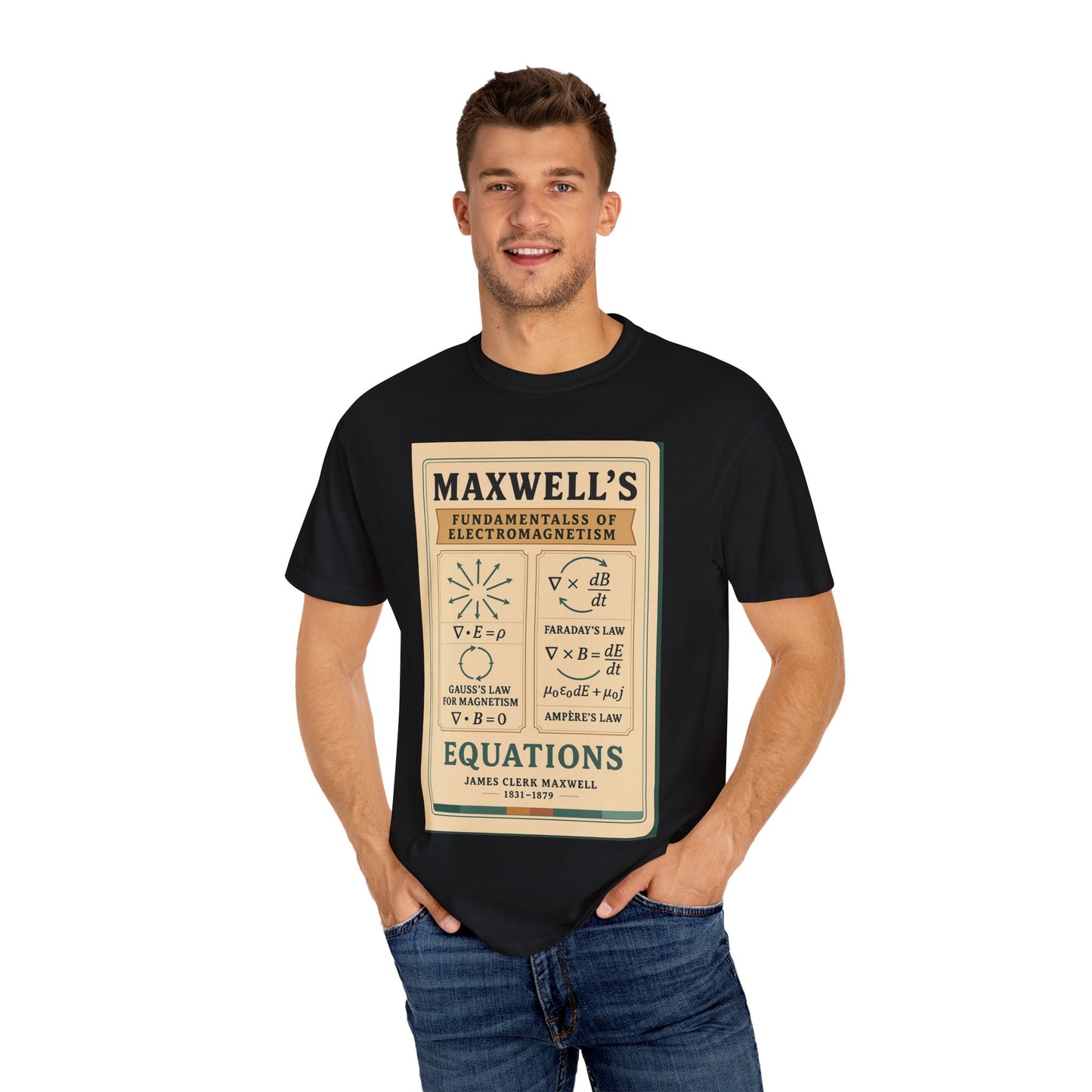 Vintage Science T-shirt, Maxwell's Equations Tee, Unisex Shirt, Gift for Science Lovers, Educational Apparel, Physics T-shirt, Nerdy Tee