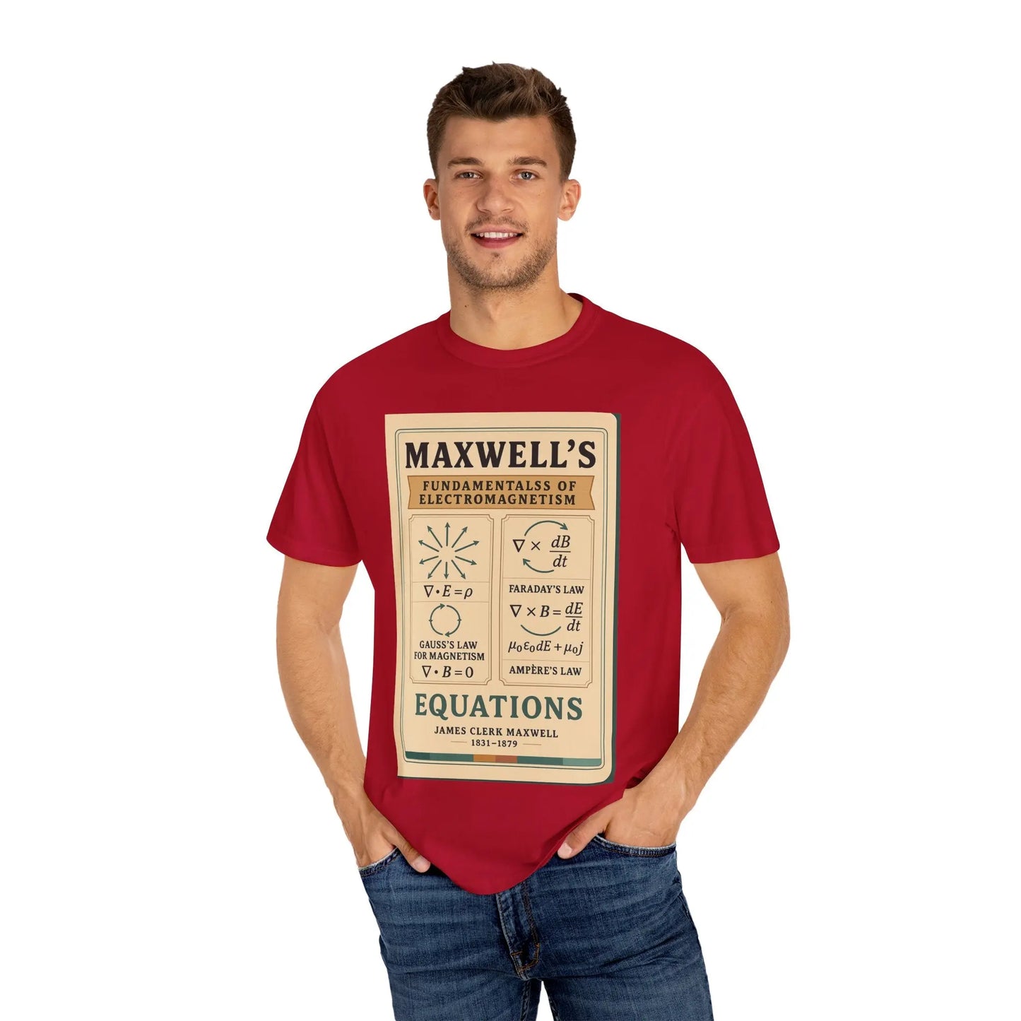 Vintage Science T-shirt, Maxwell's Equations Tee, Unisex Shirt, Gift for Science Lovers, Educational Apparel, Physics T-shirt, Nerdy Tee Printify