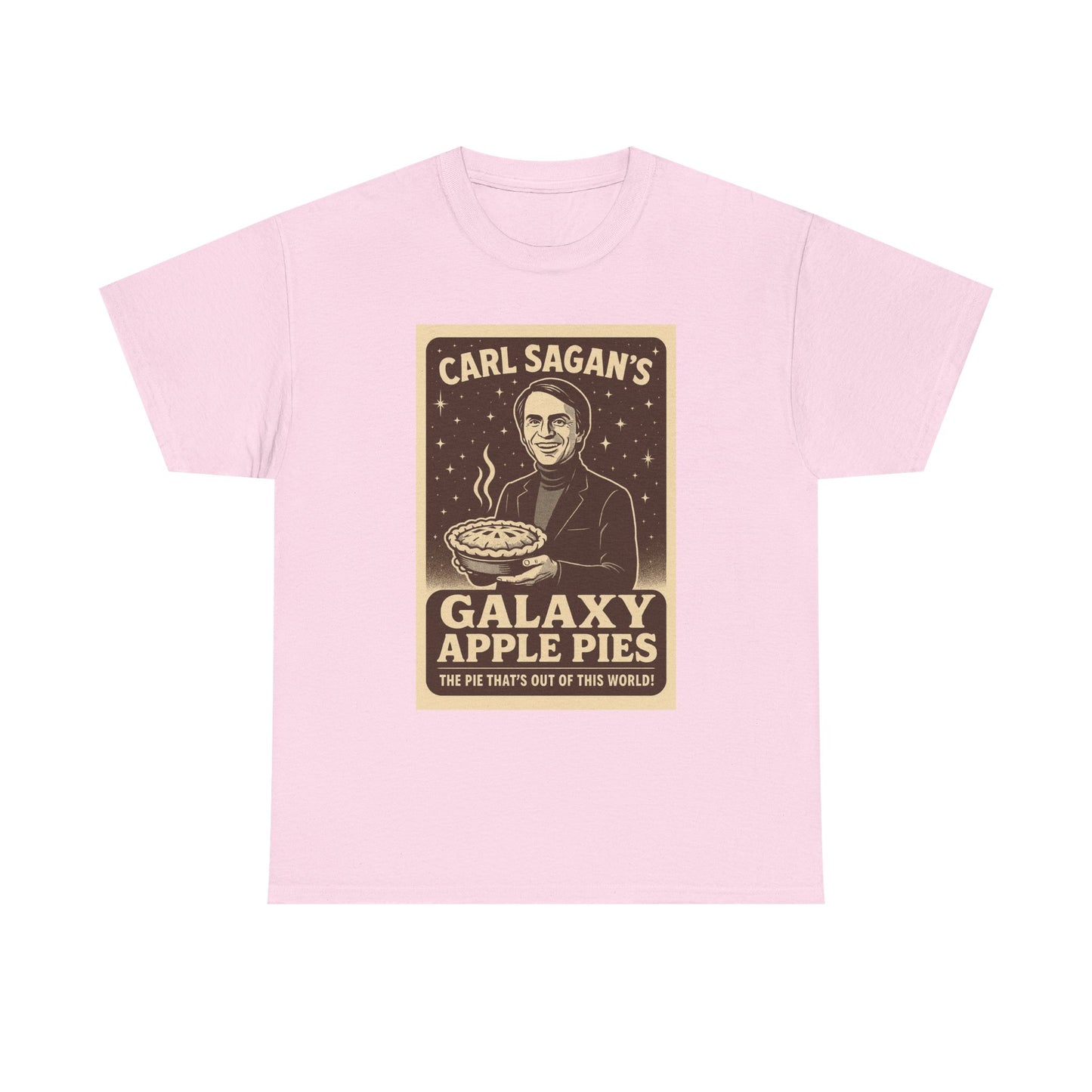 Galaxy Apple Pies Unisex Heavy Cotton Tee, Space Lover Gift, Carl Sagan Shirt, Astronomy T-Shirt, Science Fan Apparel, Nerdy Casual Wear