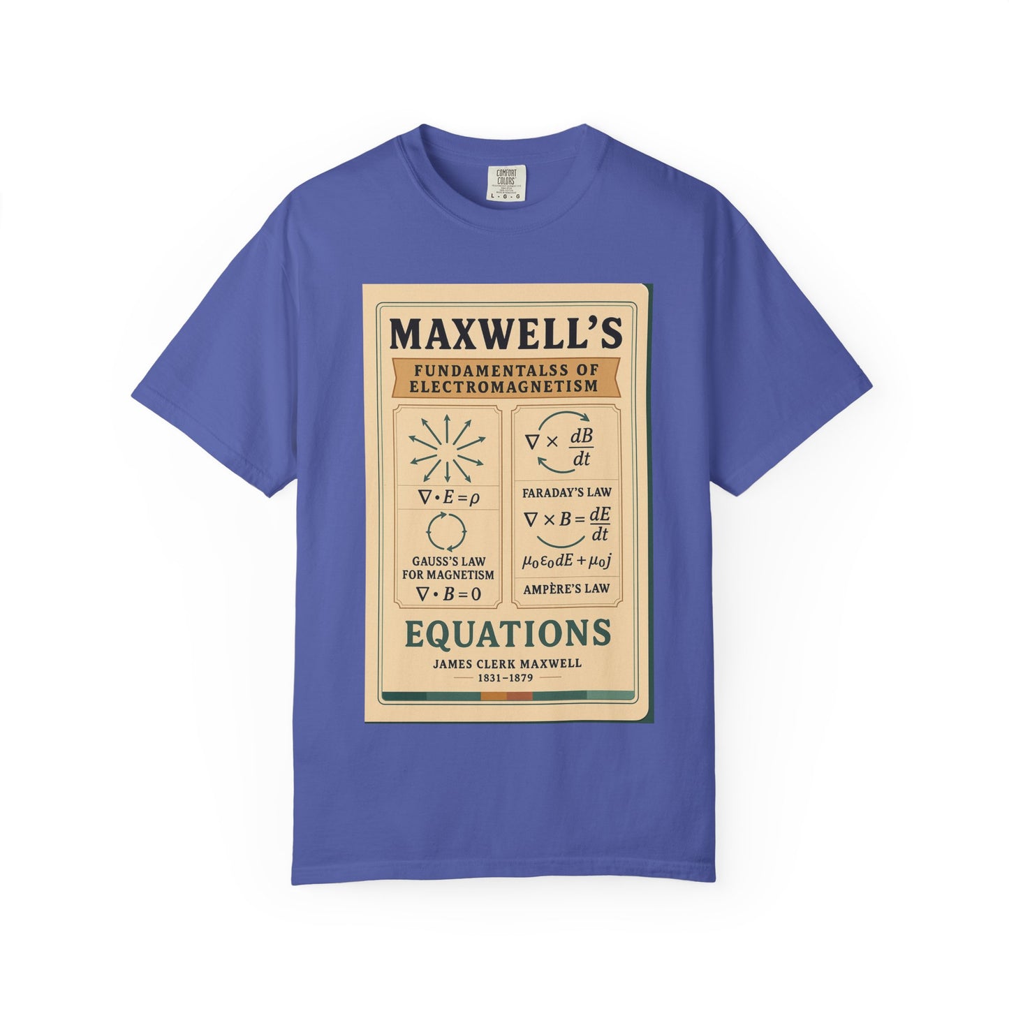 Vintage Science T-shirt, Maxwell's Equations Tee, Unisex Shirt, Gift for Science Lovers, Educational Apparel, Physics T-shirt, Nerdy Tee