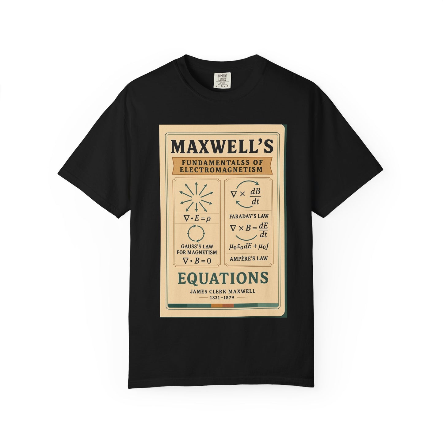 Vintage Science T-shirt, Maxwell's Equations Tee, Unisex Shirt, Gift for Science Lovers, Educational Apparel, Physics T-shirt, Nerdy Tee
