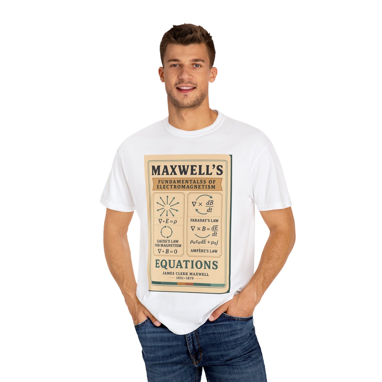 Vintage Science T-shirt, Maxwell's Equations Tee, Unisex Shirt, Gift for Science Lovers, Educational Apparel, Physics T-shirt, Nerdy Tee