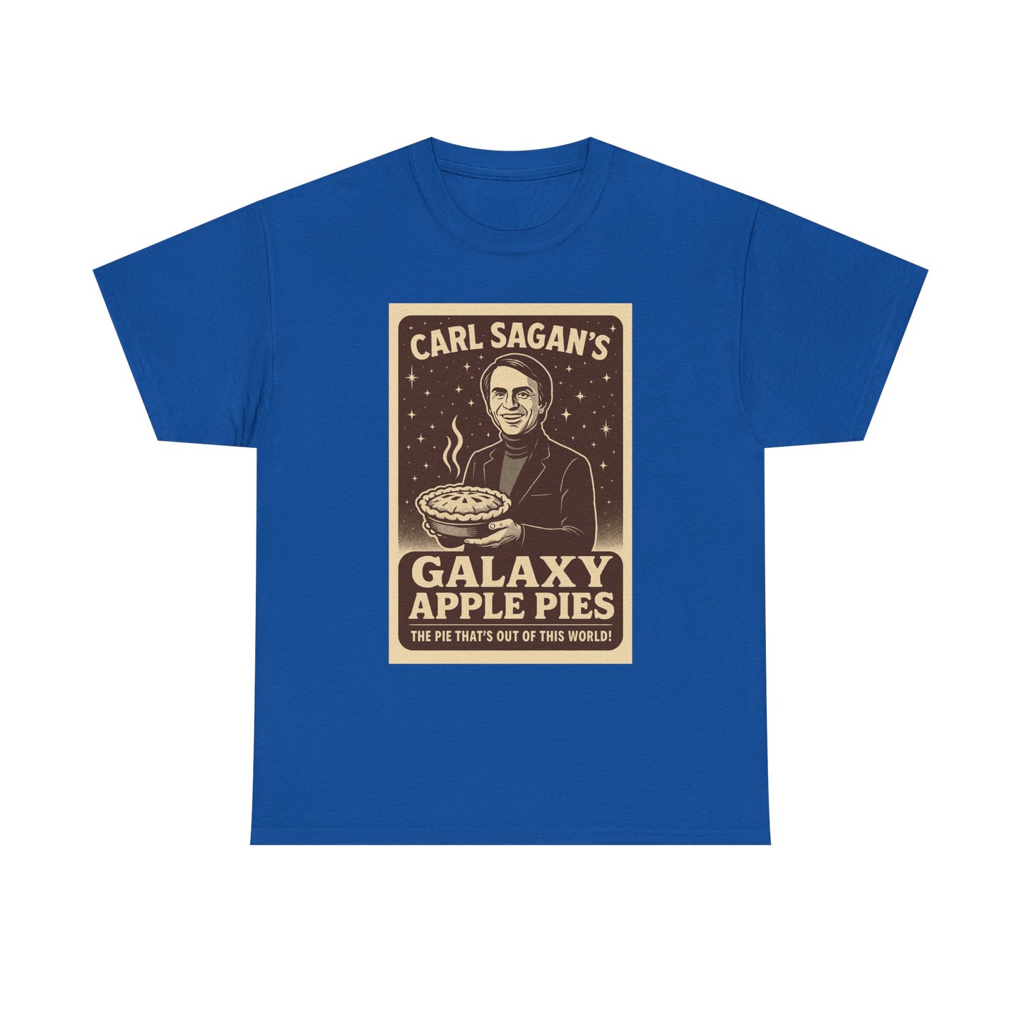 Galaxy Apple Pies Unisex Heavy Cotton Tee, Space Lover Gift, Carl Sagan Shirt, Astronomy T-Shirt, Science Fan Apparel, Nerdy Casual Wear