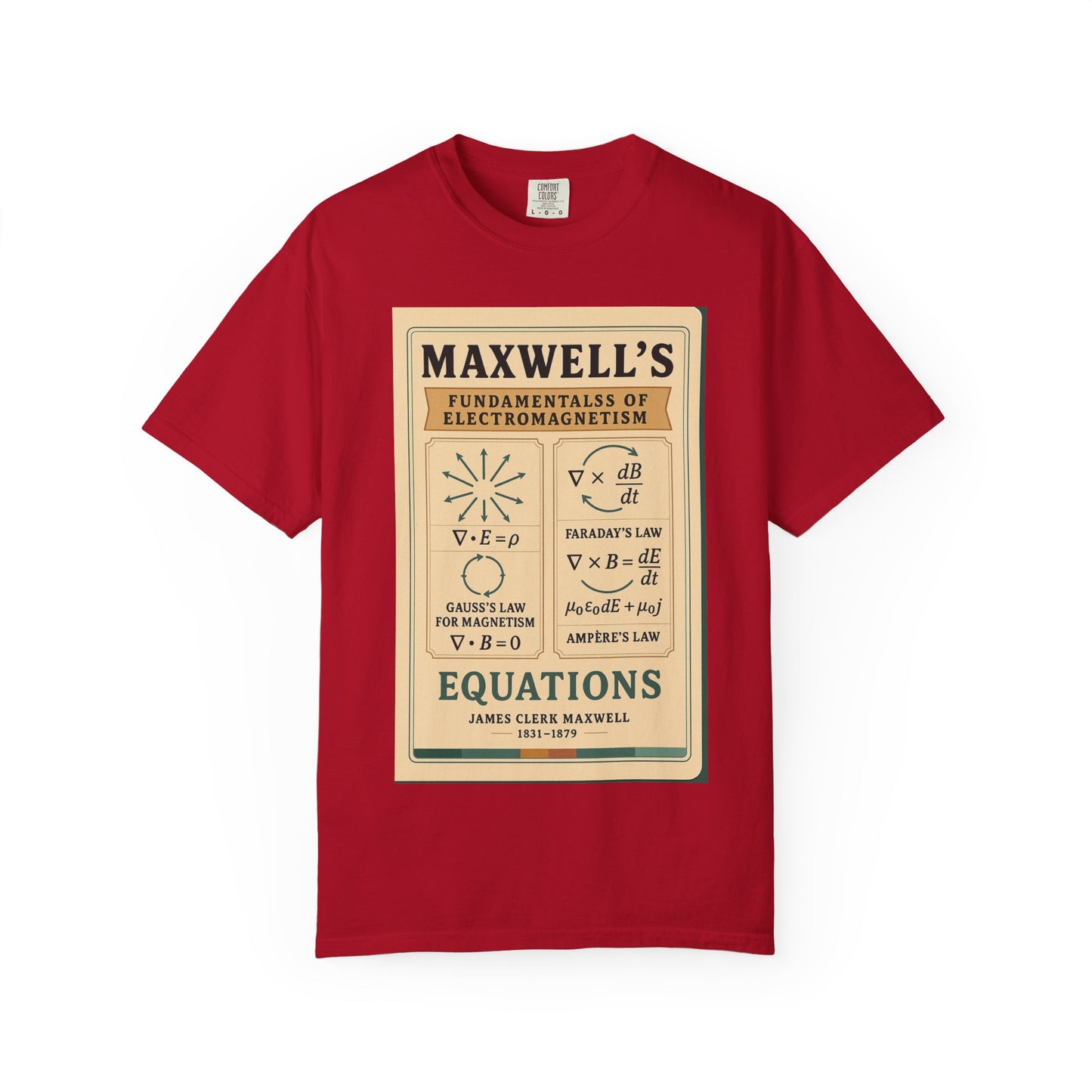 Vintage Science T-shirt, Maxwell's Equations Tee, Unisex Shirt, Gift for Science Lovers, Educational Apparel, Physics T-shirt, Nerdy Tee