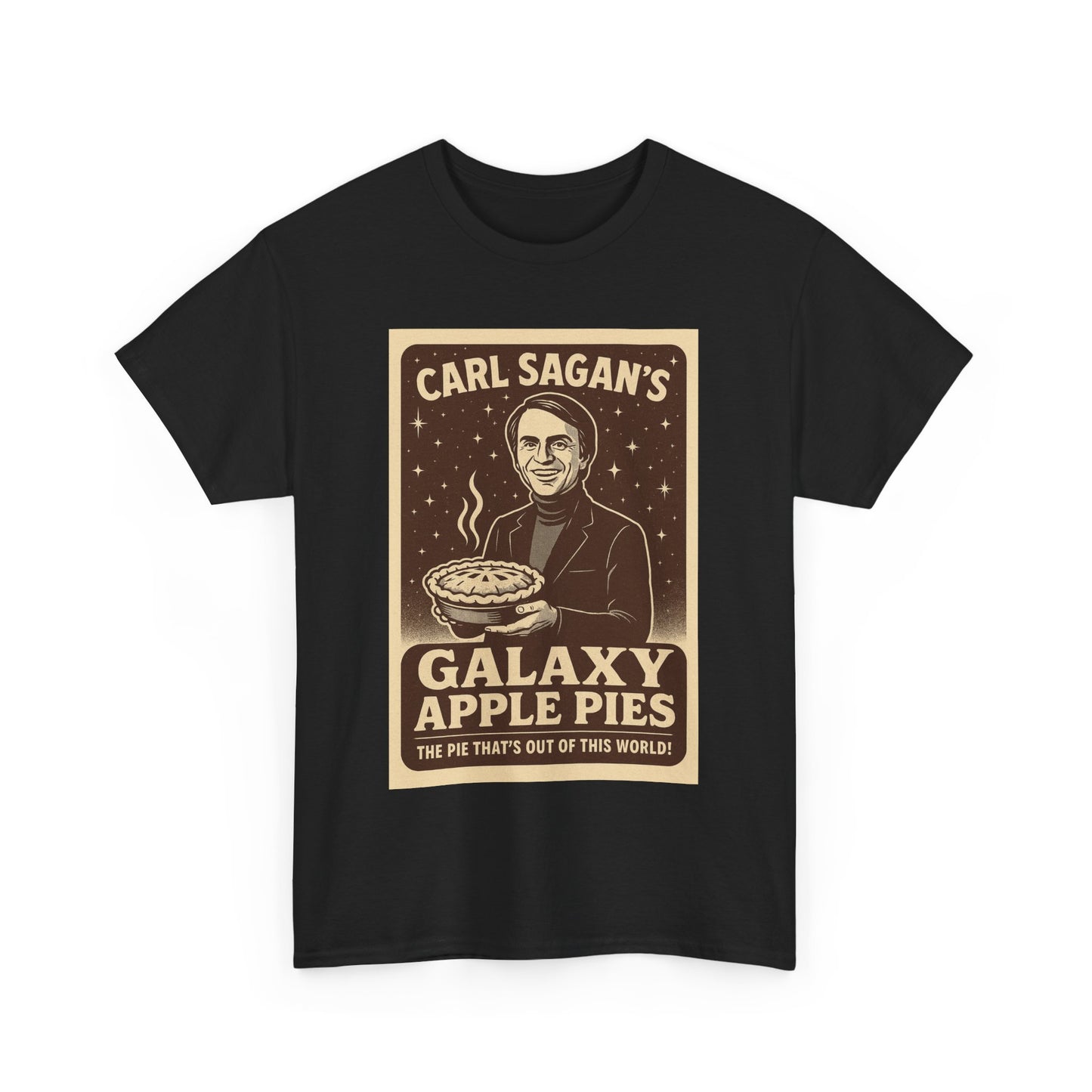 Galaxy Apple Pies Unisex Heavy Cotton Tee, Space Lover Gift, Carl Sagan Shirt, Astronomy T-Shirt, Science Fan Apparel, Nerdy Casual Wear