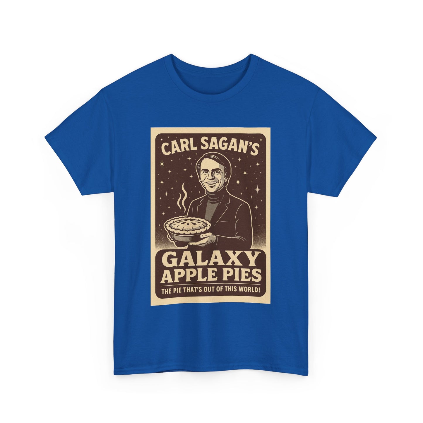 Galaxy Apple Pies Unisex Heavy Cotton Tee, Space Lover Gift, Carl Sagan Shirt, Astronomy T-Shirt, Science Fan Apparel, Nerdy Casual Wear