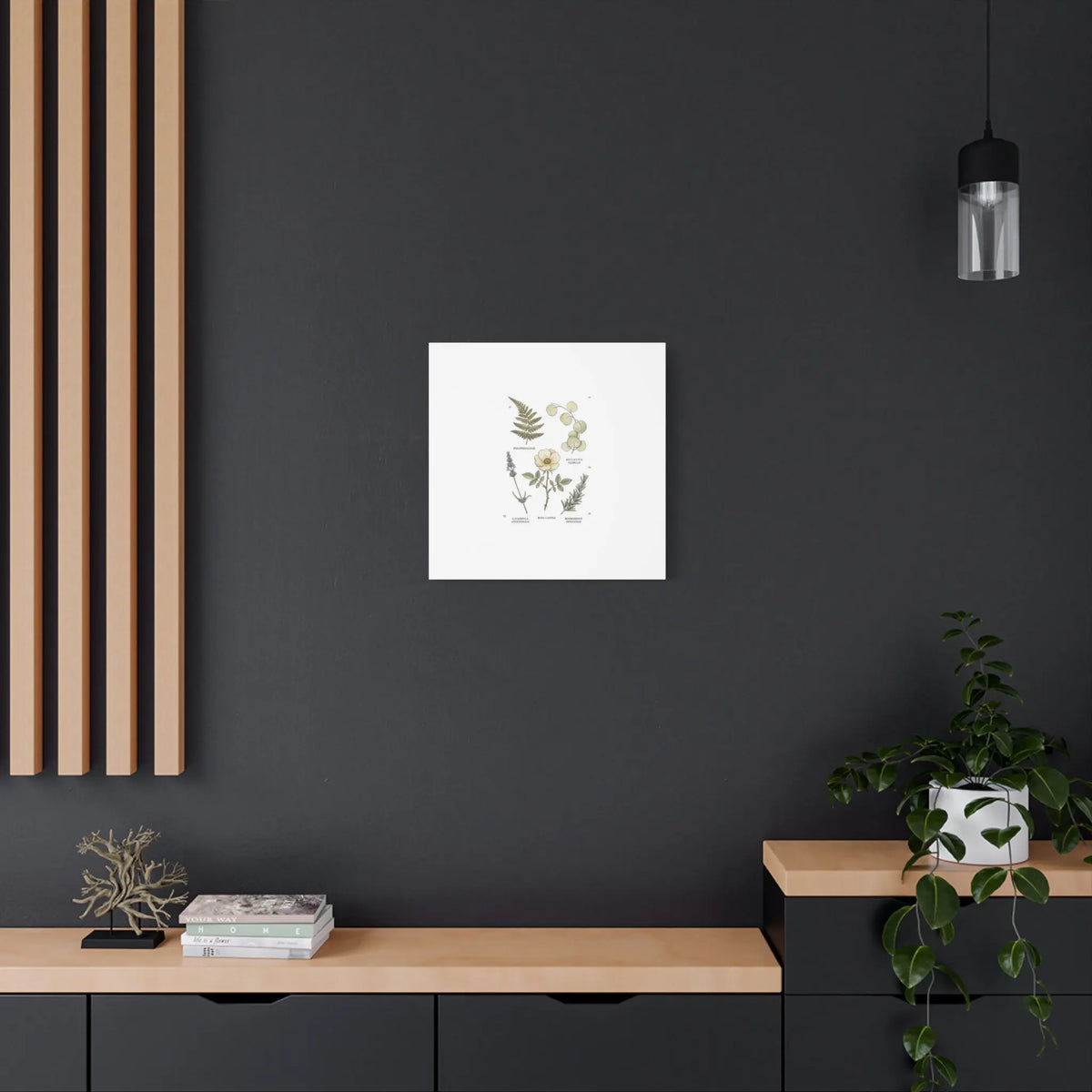 Botanical Illustration Canvas | Herbarium Wall Print, Vintage Plant Diagram Printify
