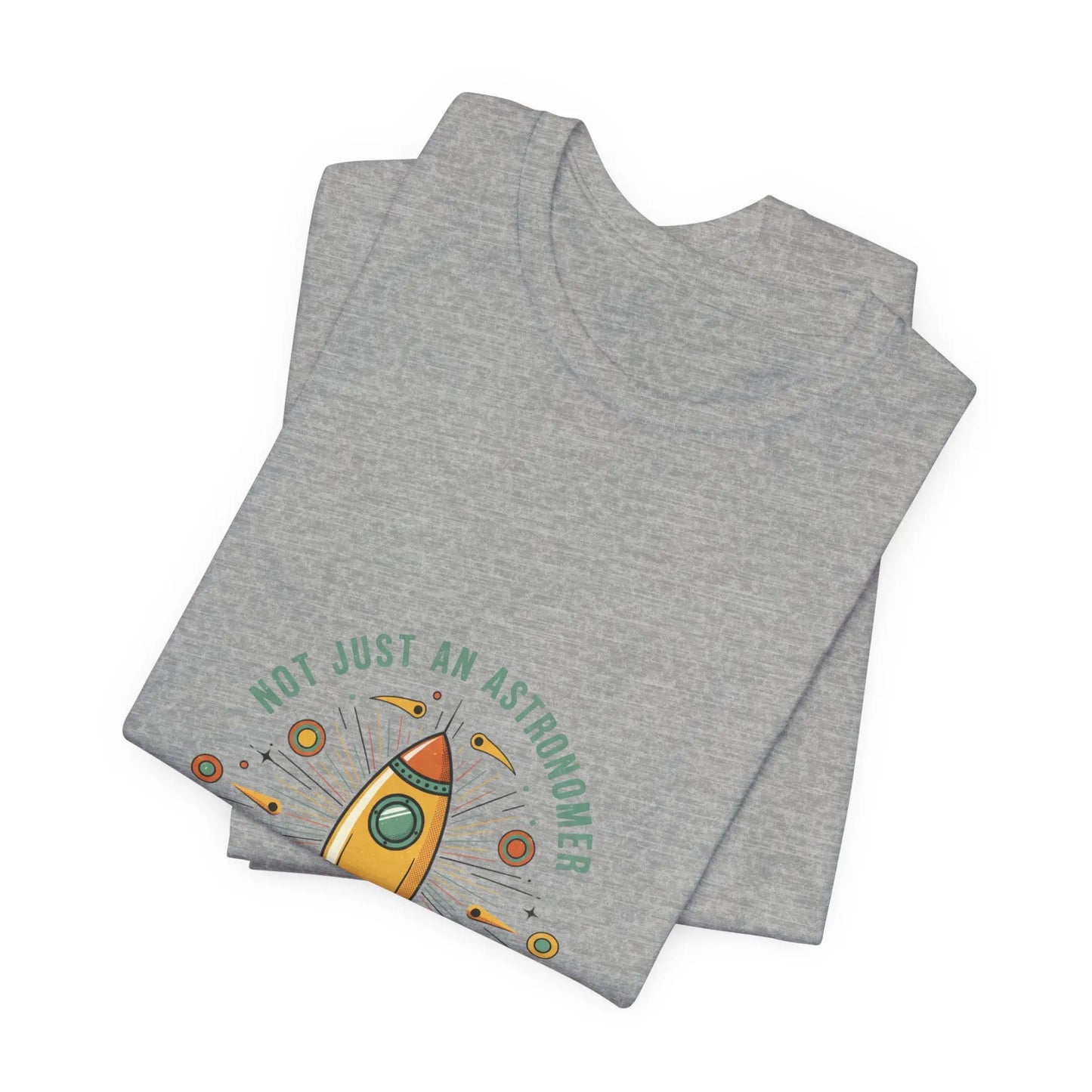 Retro Rocket Graphic Tee | mid-century space art, atomic starburst shirt Printify