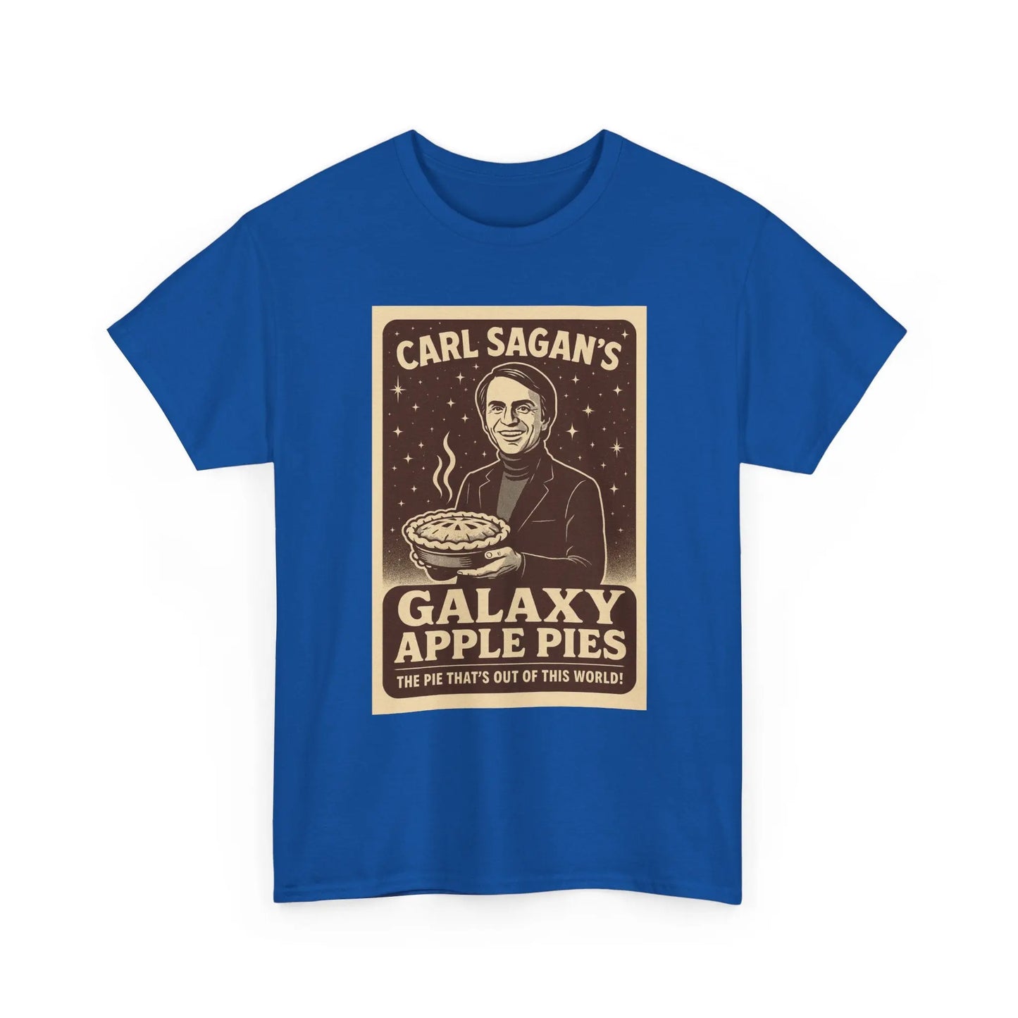 Galaxy Apple Pies Unisex Heavy Cotton Tee, Space Lover Gift, Carl Sagan Shirt, Astronomy T-Shirt, Science Fan Apparel, Nerdy Casual Wear Printify