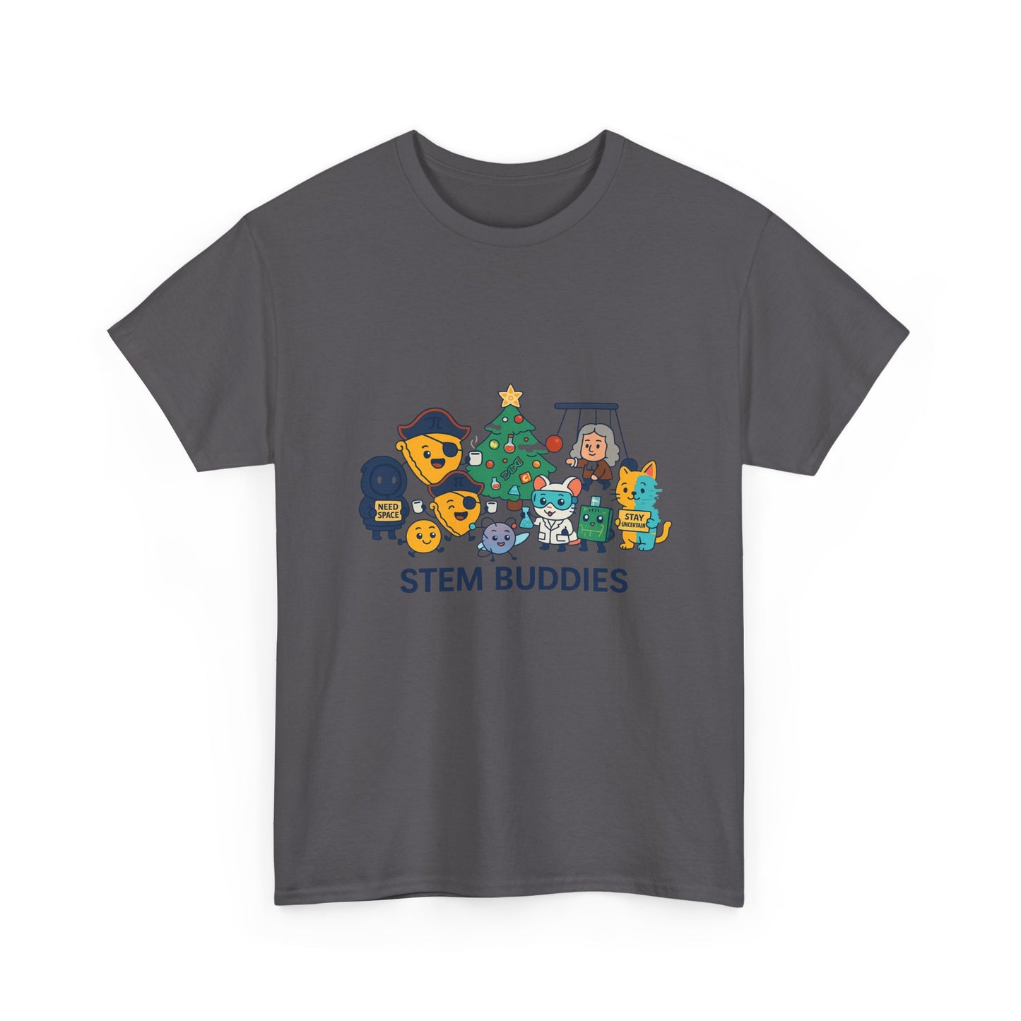 STEM Buddies Holiday T-Shirt - Cute Science & Coding Cartoon Tee