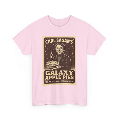 Galaxy Apple Pies Unisex Heavy Cotton Tee, Space Lover Gift, Carl Sagan Shirt, Astronomy T-Shirt, Science Fan Apparel, Nerdy Casual Wear