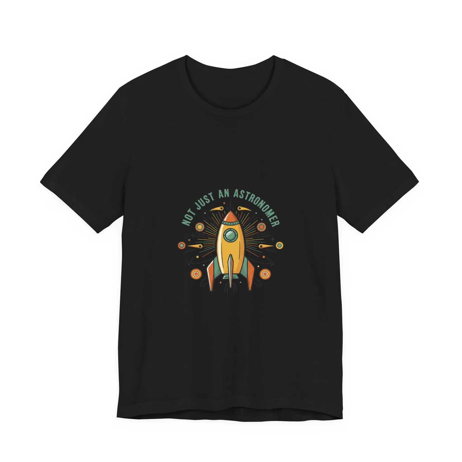 Retro Rocket Graphic Tee | mid-century space art, atomic starburst shirt Printify