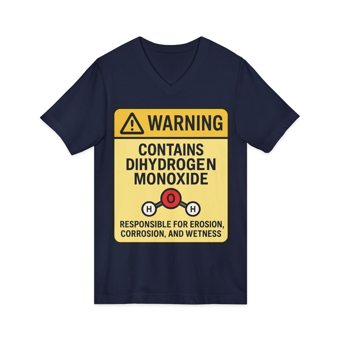 T-Shirt — "Warning: Contains Dihydrogen Monoxide" Novelty Science Tee