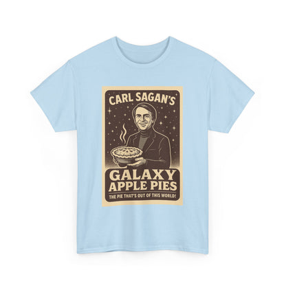 Galaxy Apple Pies Unisex Heavy Cotton Tee, Space Lover Gift, Carl Sagan Shirt, Astronomy T-Shirt, Science Fan Apparel, Nerdy Casual Wear