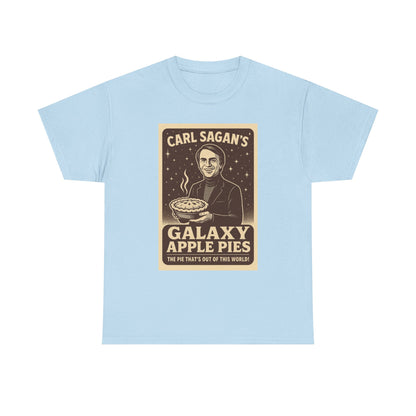 Galaxy Apple Pies Unisex Heavy Cotton Tee, Space Lover Gift, Carl Sagan Shirt, Astronomy T-Shirt, Science Fan Apparel, Nerdy Casual Wear