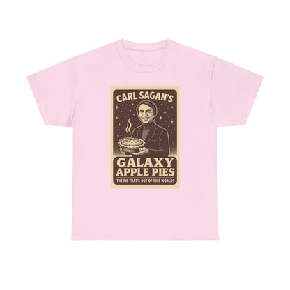 Galaxy Apple Pies Unisex Heavy Cotton Tee, Space Lover Gift, Carl Sagan Shirt, Astronomy T-Shirt, Science Fan Apparel, Nerdy Casual Wear