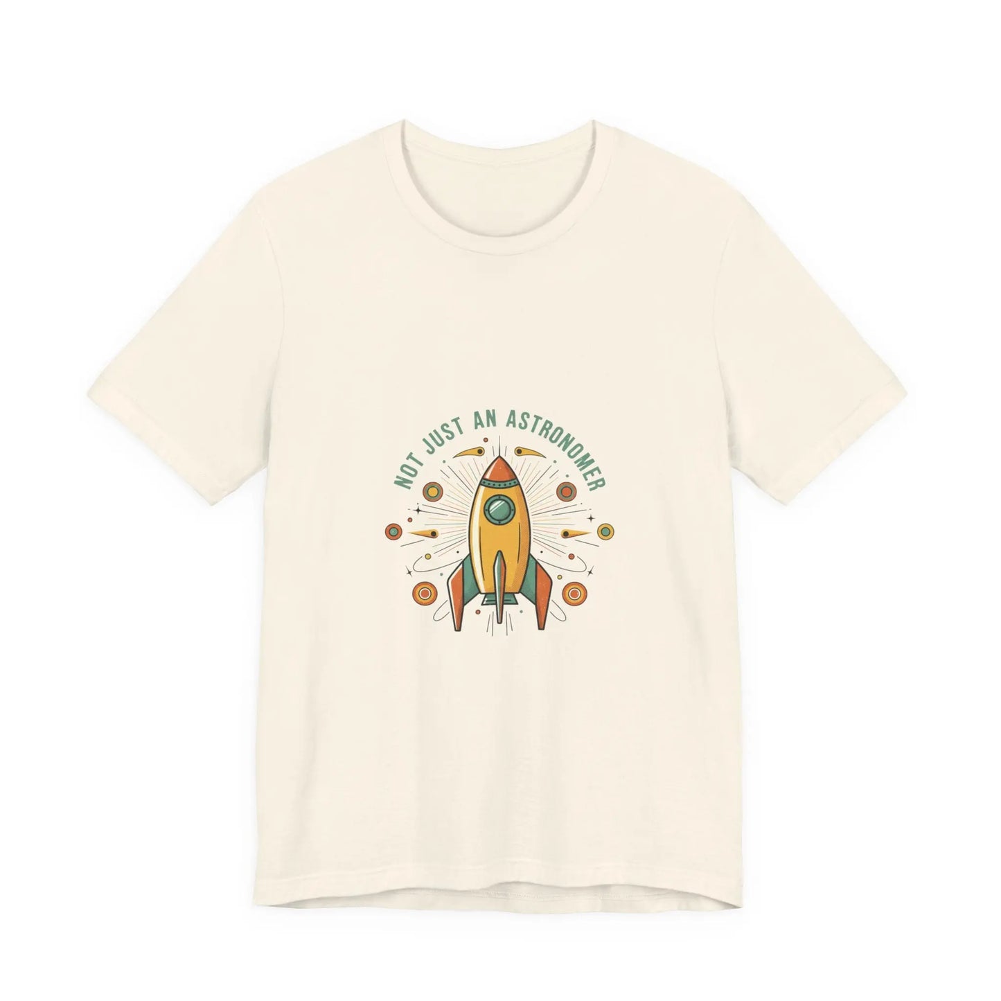 Retro Rocket Graphic Tee | mid-century space art, atomic starburst shirt Printify