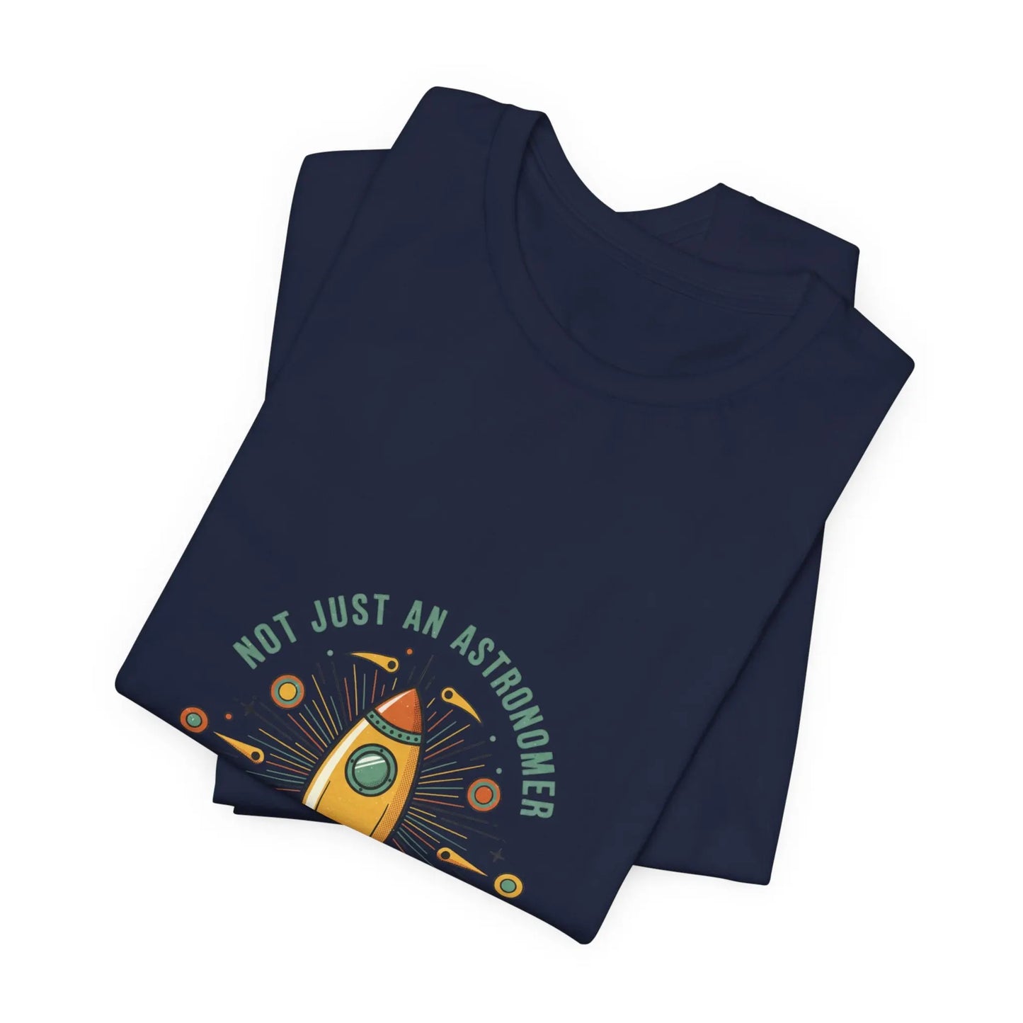 Retro Rocket Graphic Tee | mid-century space art, atomic starburst shirt Printify