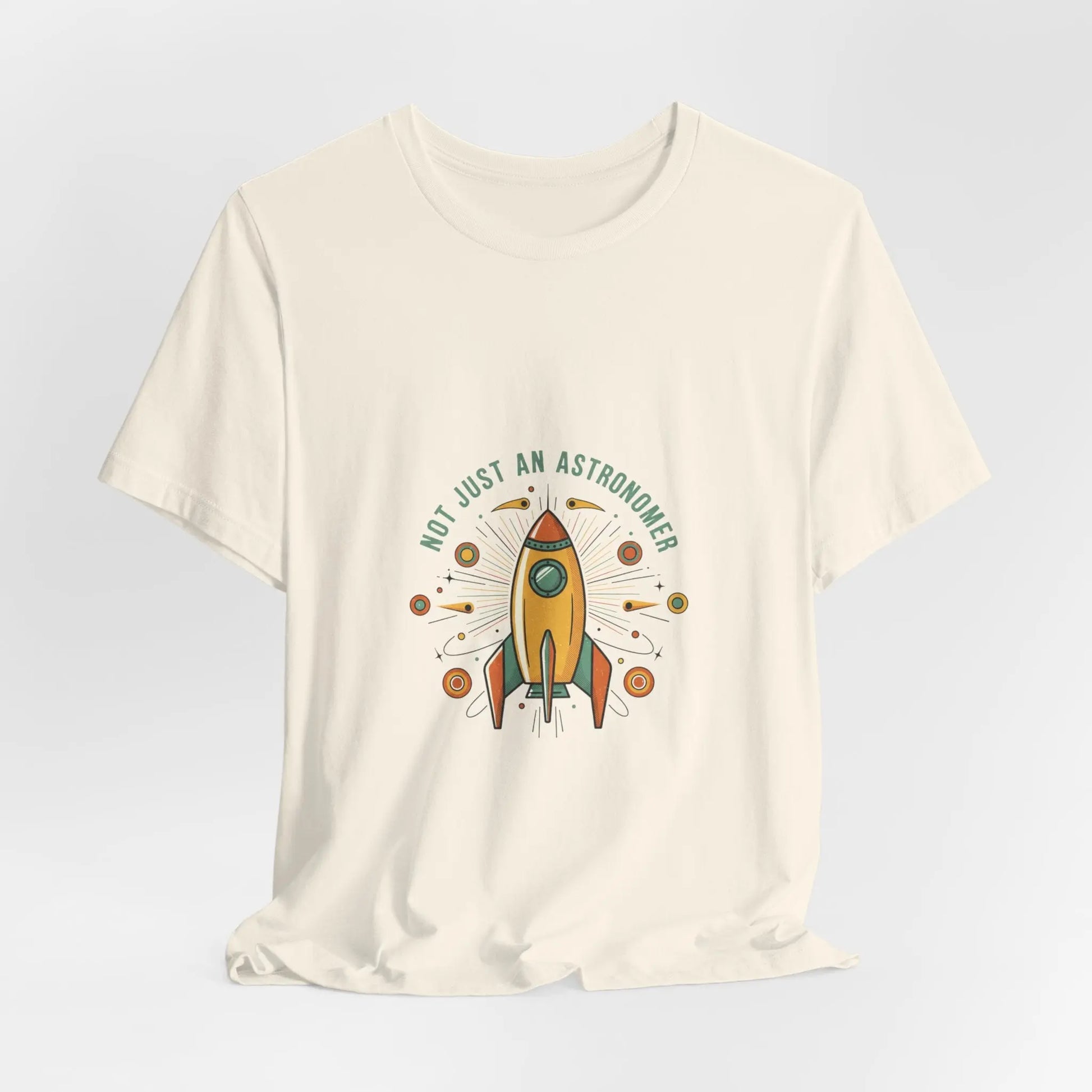 Retro Rocket Graphic Tee | mid-century space art, atomic starburst shirt Printify