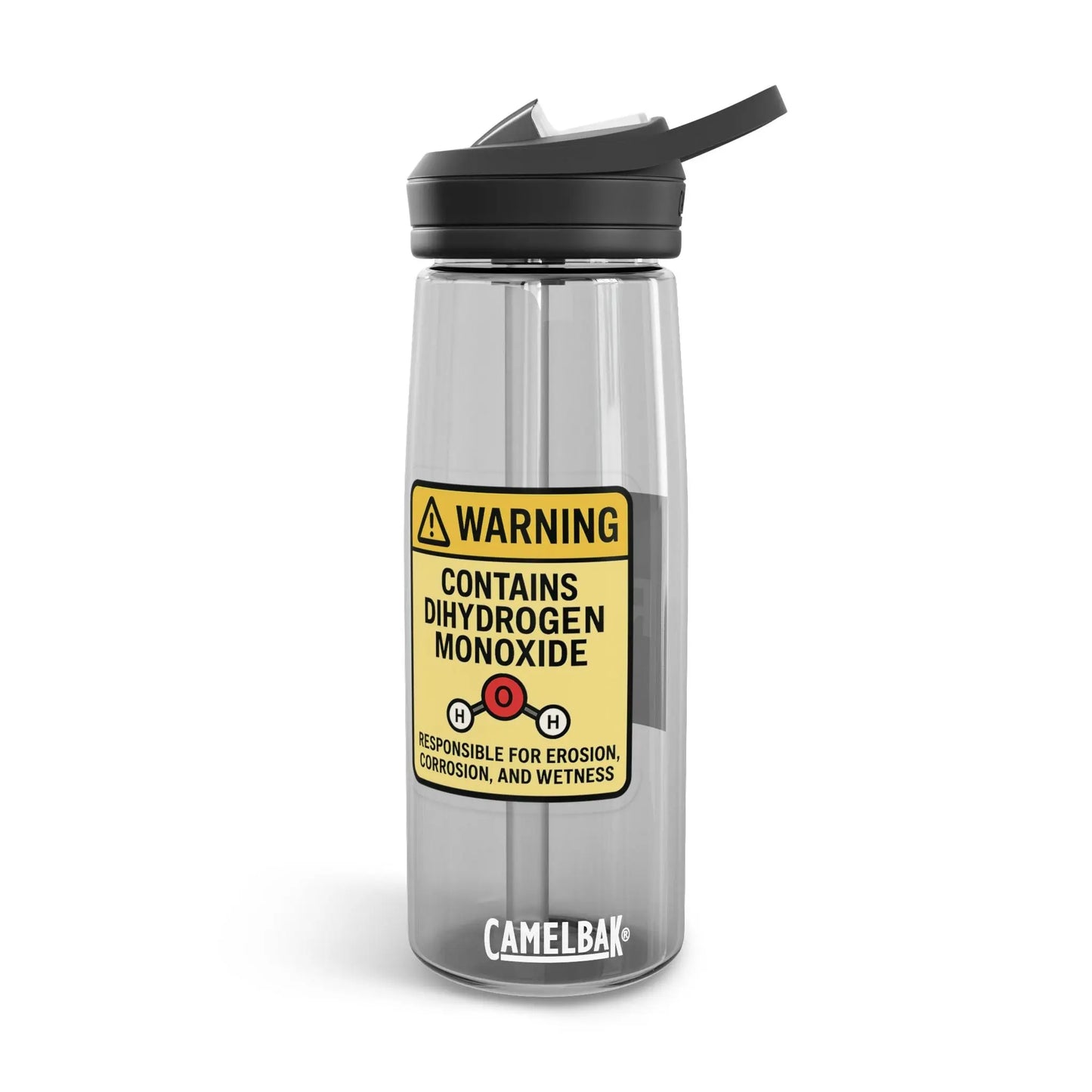 CamelBak Eddy® Water Bottle — 'Warning: Contains Hydrogen Monoxide' 20/25oz Printify