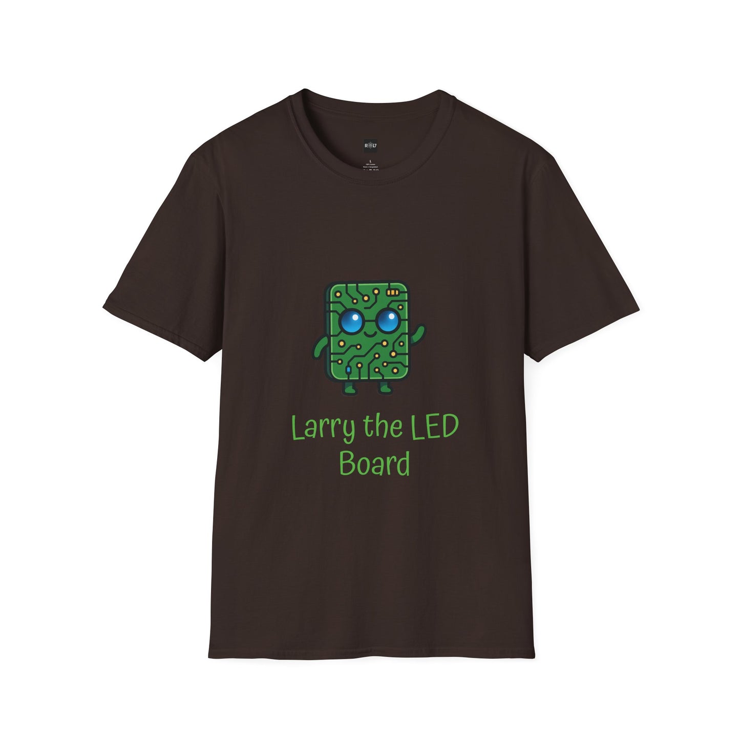 Larry the LED Board T‑Shirt — Cute Circuit Board Tech Tee