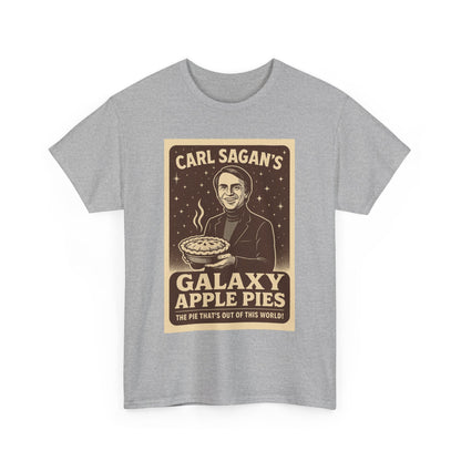 Galaxy Apple Pies Unisex Heavy Cotton Tee, Space Lover Gift, Carl Sagan Shirt, Astronomy T-Shirt, Science Fan Apparel, Nerdy Casual Wear