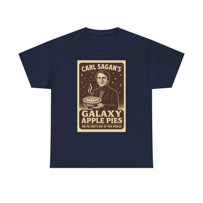 Galaxy Apple Pies Unisex Heavy Cotton Tee, Space Lover Gift, Carl Sagan Shirt, Astronomy T-Shirt, Science Fan Apparel, Nerdy Casual Wear