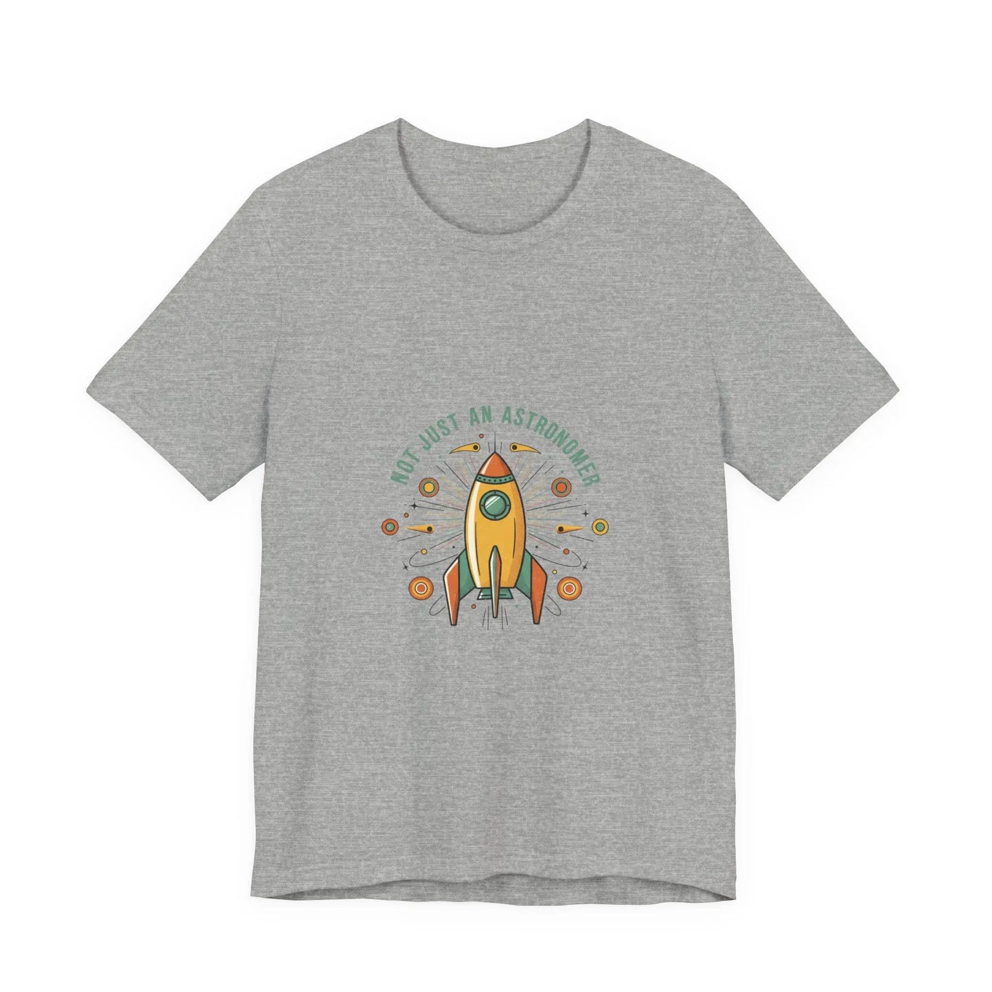 Retro Rocket Graphic Tee | mid-century space art, atomic starburst shirt Printify