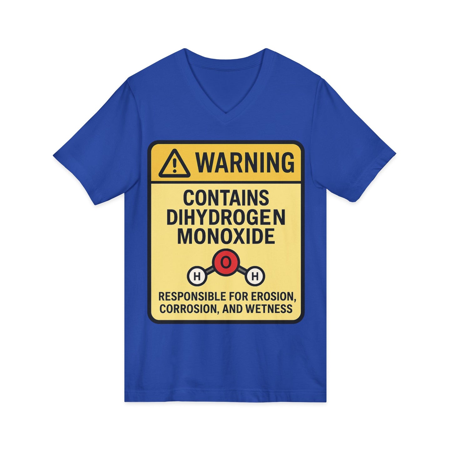 T-Shirt — "Warning: Contains Dihydrogen Monoxide" Novelty Science Tee