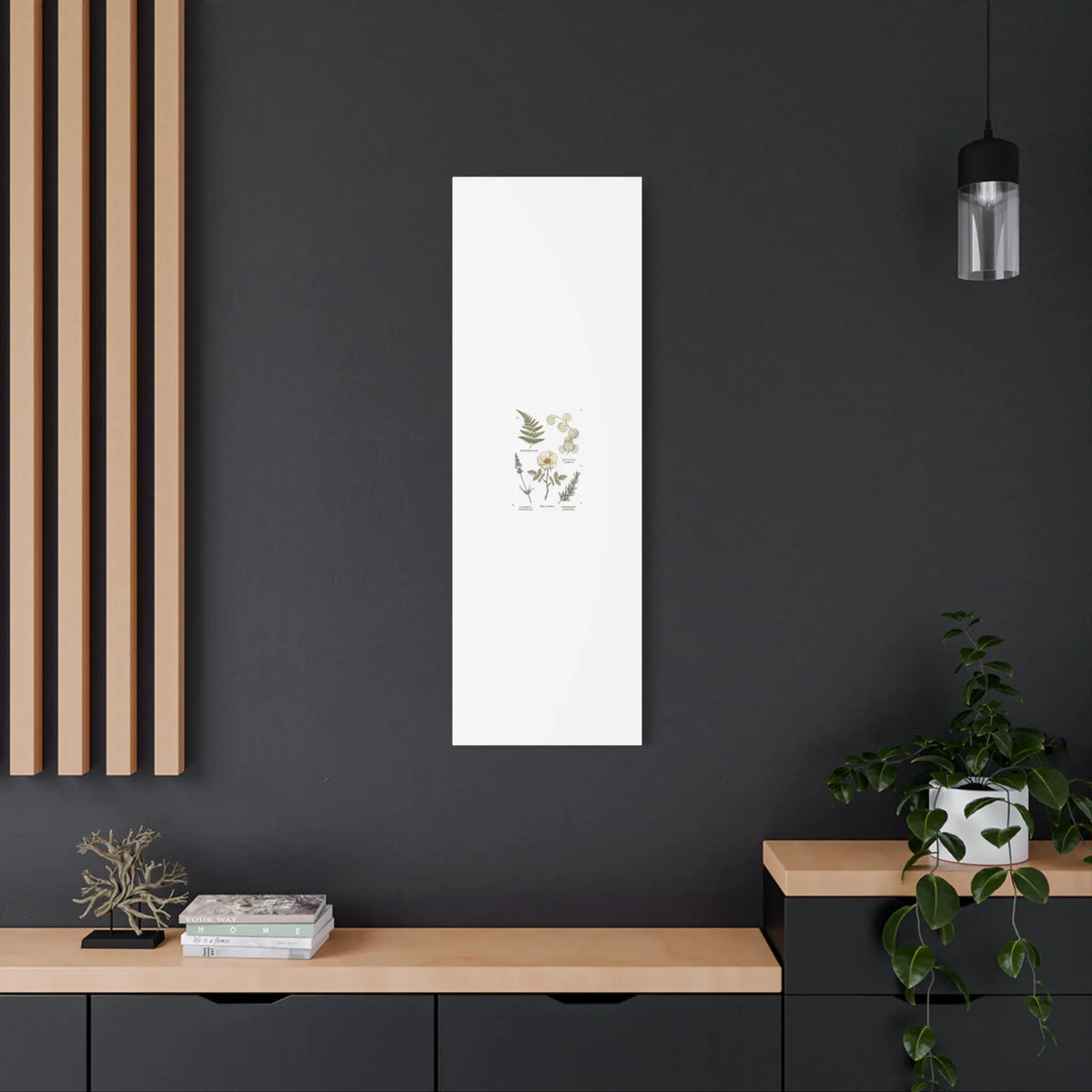 Botanical Illustration Canvas | Herbarium Wall Print, Vintage Plant Diagram Printify