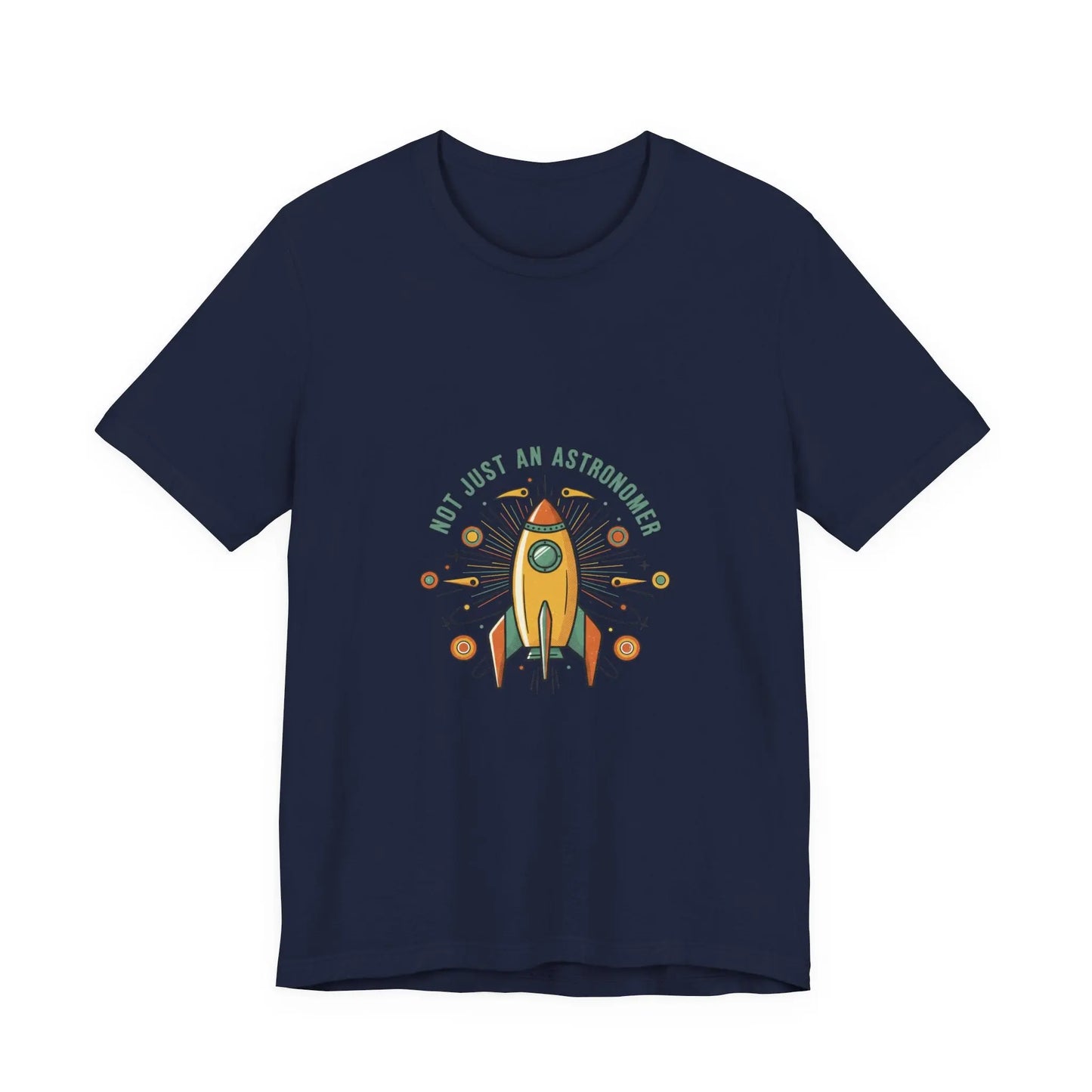 Retro Rocket Graphic Tee | mid-century space art, atomic starburst shirt Printify