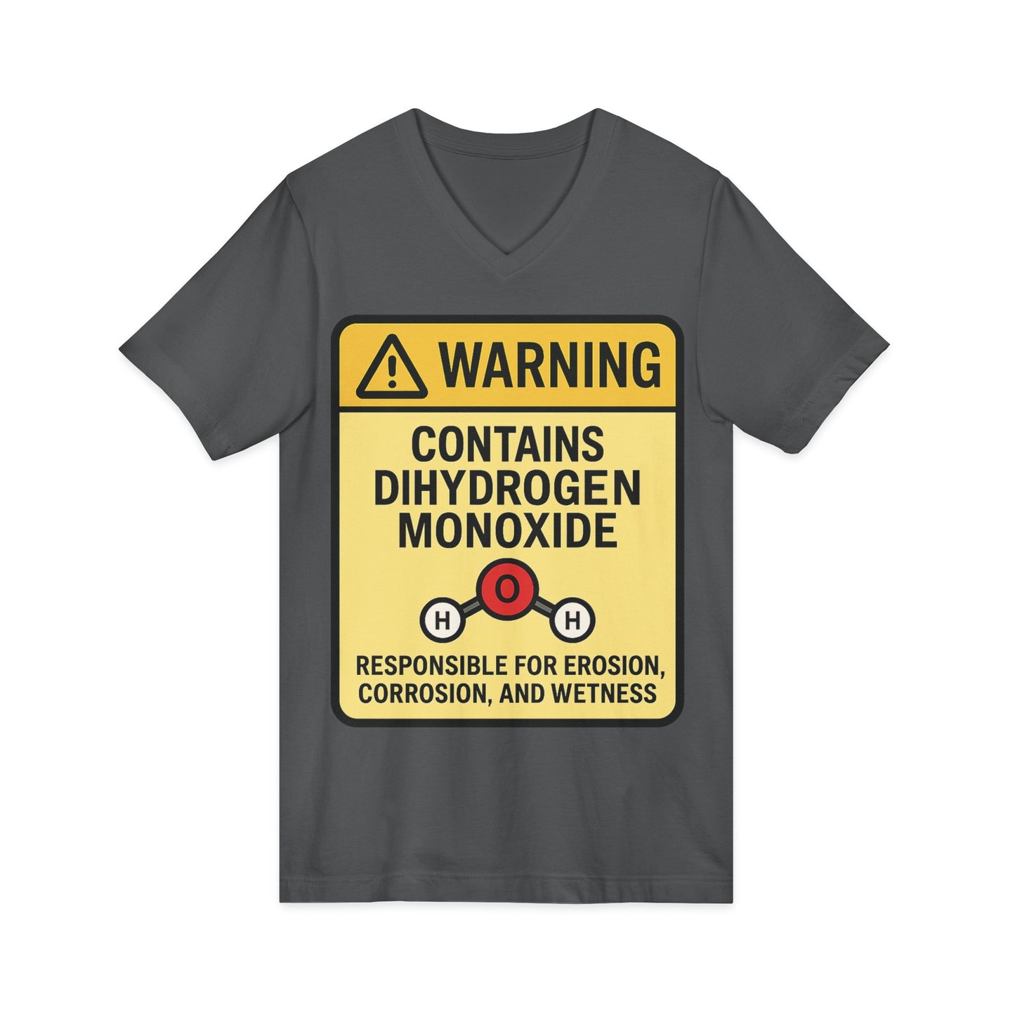 T-Shirt — "Warning: Contains Dihydrogen Monoxide" Novelty Science Tee