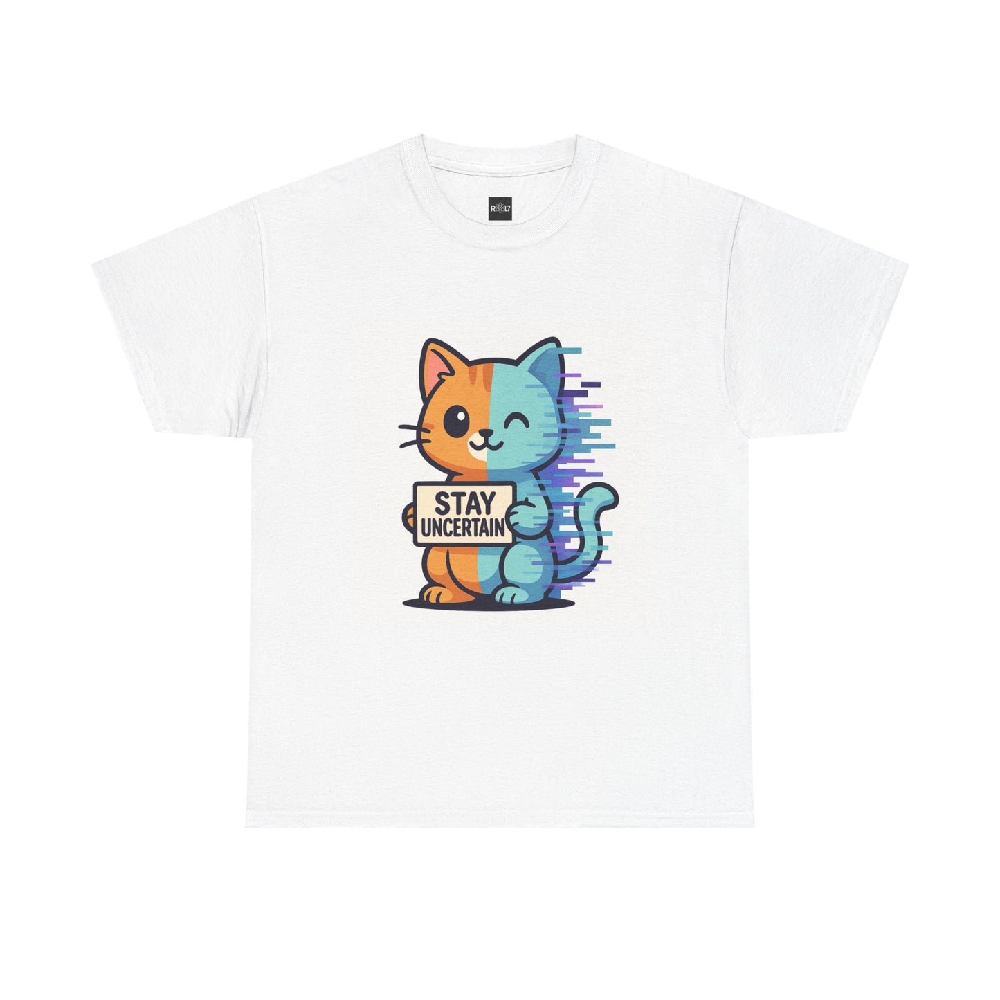 Stay Uncertain Adam the Quanta Cat  Cat T‑Shirt