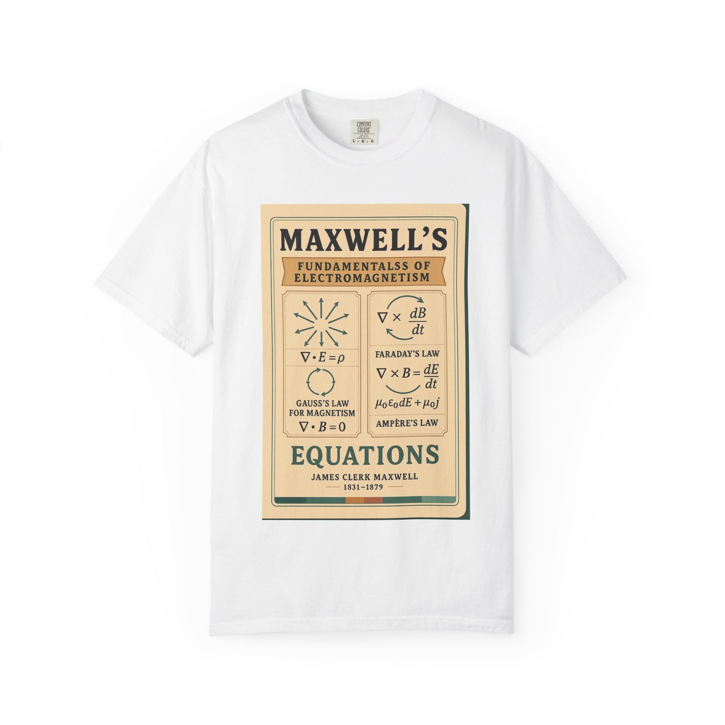 Vintage Science T-shirt, Maxwell's Equations Tee, Unisex Shirt, Gift for Science Lovers, Educational Apparel, Physics T-shirt, Nerdy Tee