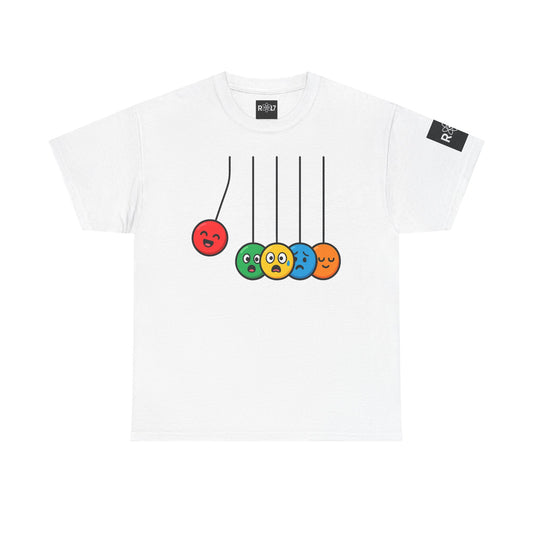 Emoji Newton's Cradle T-Shirt — Funny Kinetic Emotion Tee