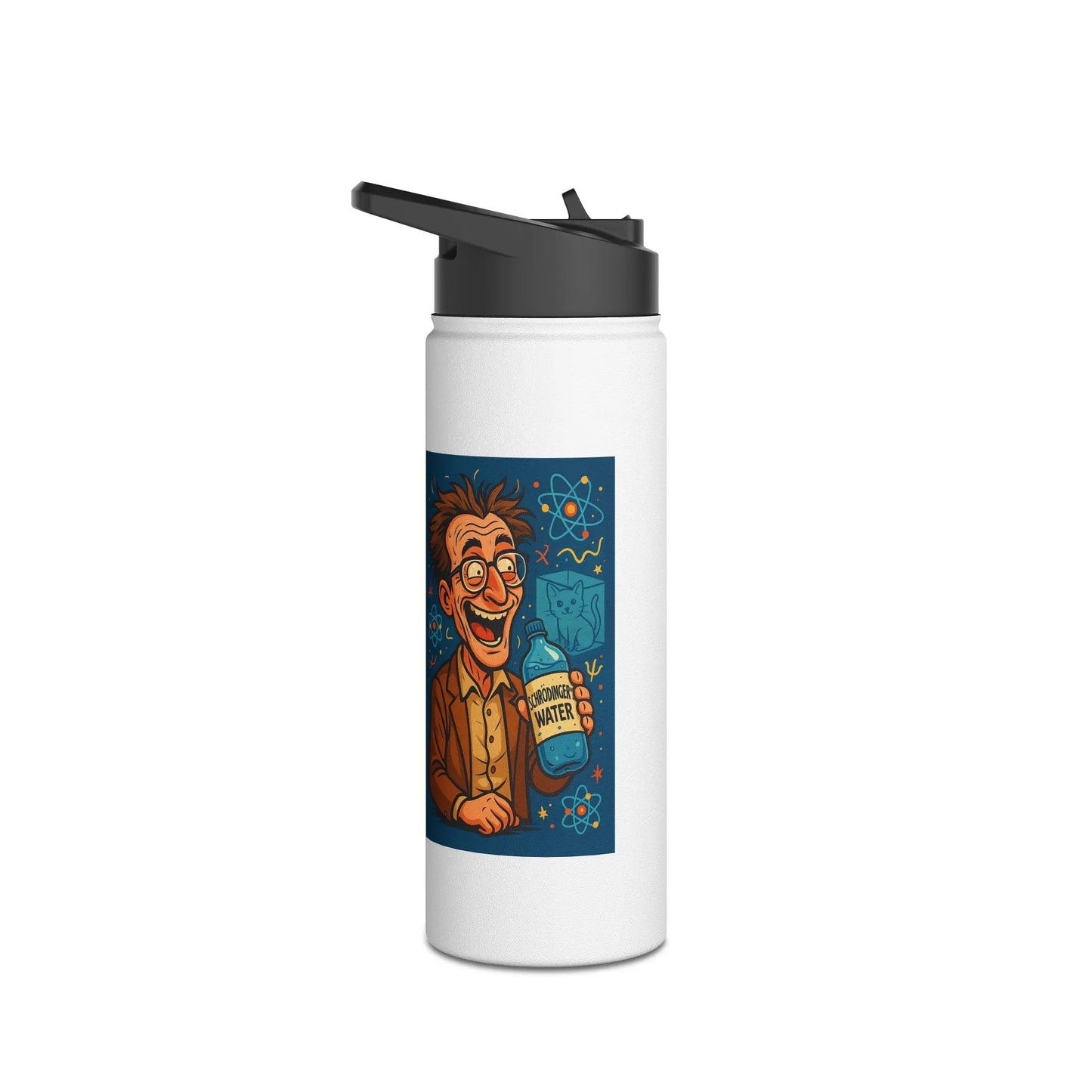 Playful Stainless Steel Water Bottle, Motivational Drink Flask for Adventurers, Unique Gifts for Students, Outdoor Activities, Gym [...] Printify
