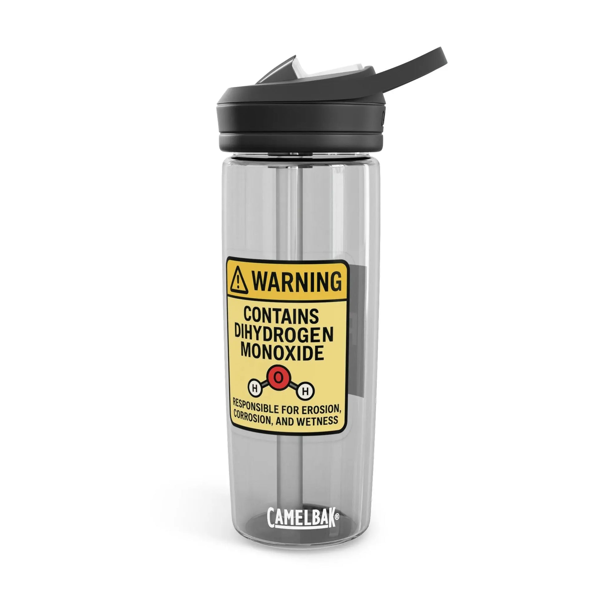 CamelBak Eddy® Water Bottle — 'Warning: Contains Hydrogen Monoxide' 20/25oz Printify