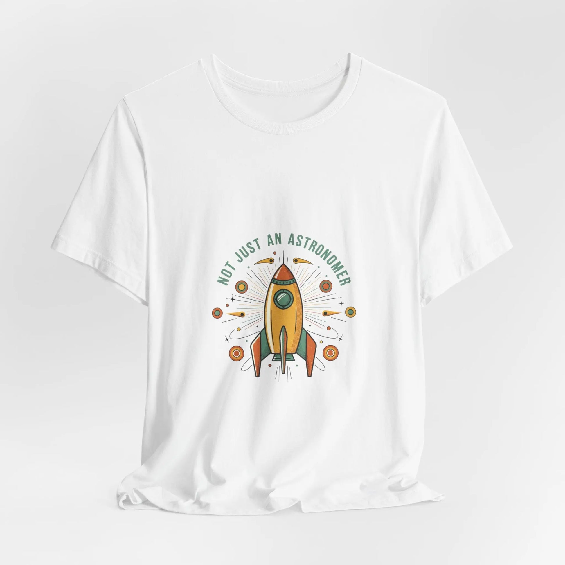 Retro Rocket Graphic Tee | mid-century space art, atomic starburst shirt Printify