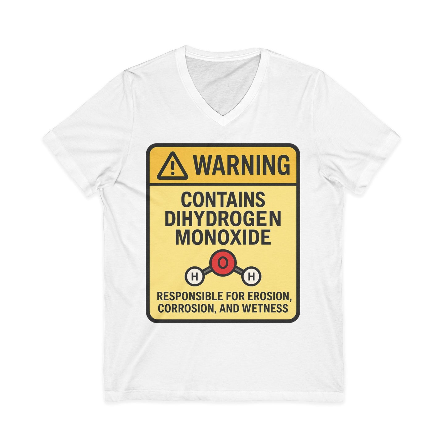 T-Shirt — "Warning: Contains Dihydrogen Monoxide" Novelty Science Tee