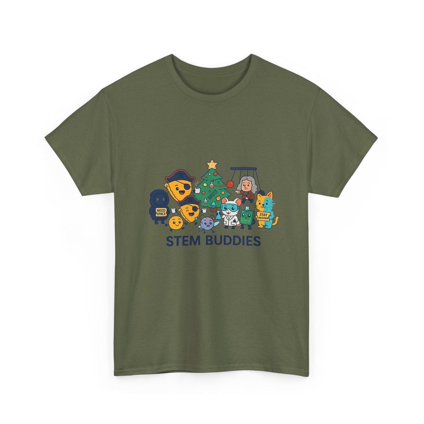 STEM Buddies Holiday T-Shirt - Cute Science & Coding Cartoon Tee