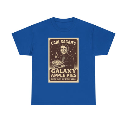 Galaxy Apple Pies Unisex Heavy Cotton Tee, Space Lover Gift, Carl Sagan Shirt, Astronomy T-Shirt, Science Fan Apparel, Nerdy Casual Wear