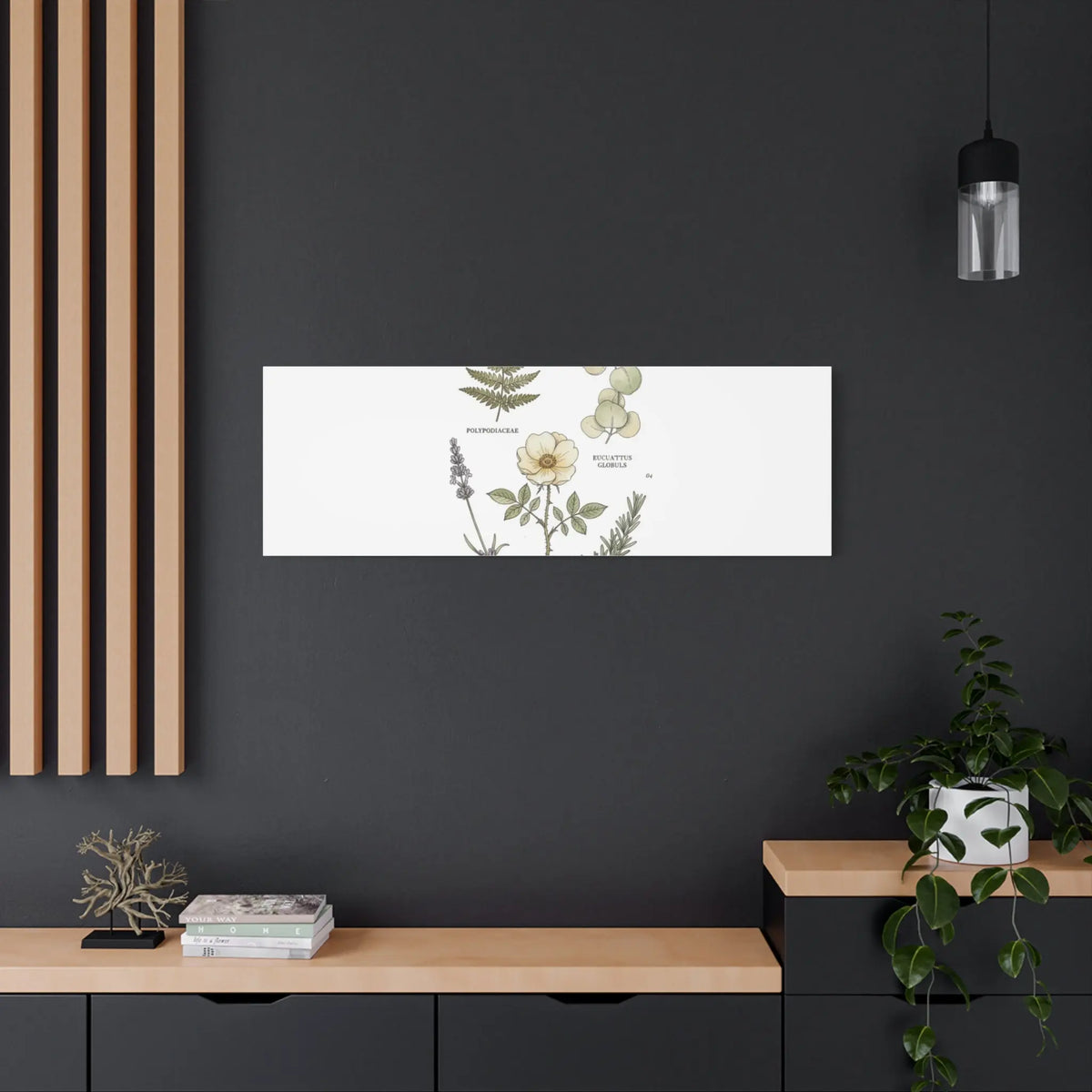 Botanical Illustration Canvas | Herbarium Wall Print, Vintage Plant Diagram Printify