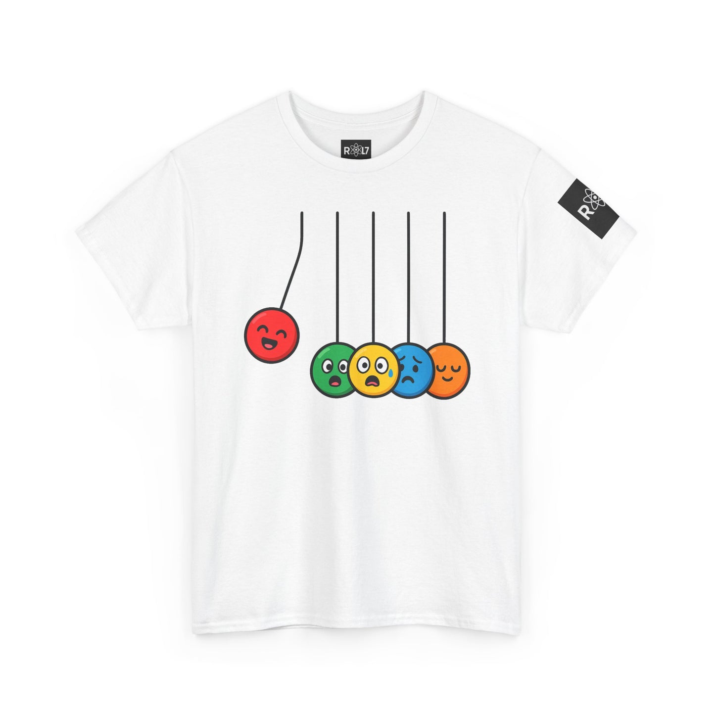 Emoji Newton's Cradle T-Shirt — Funny Kinetic Emotion Tee