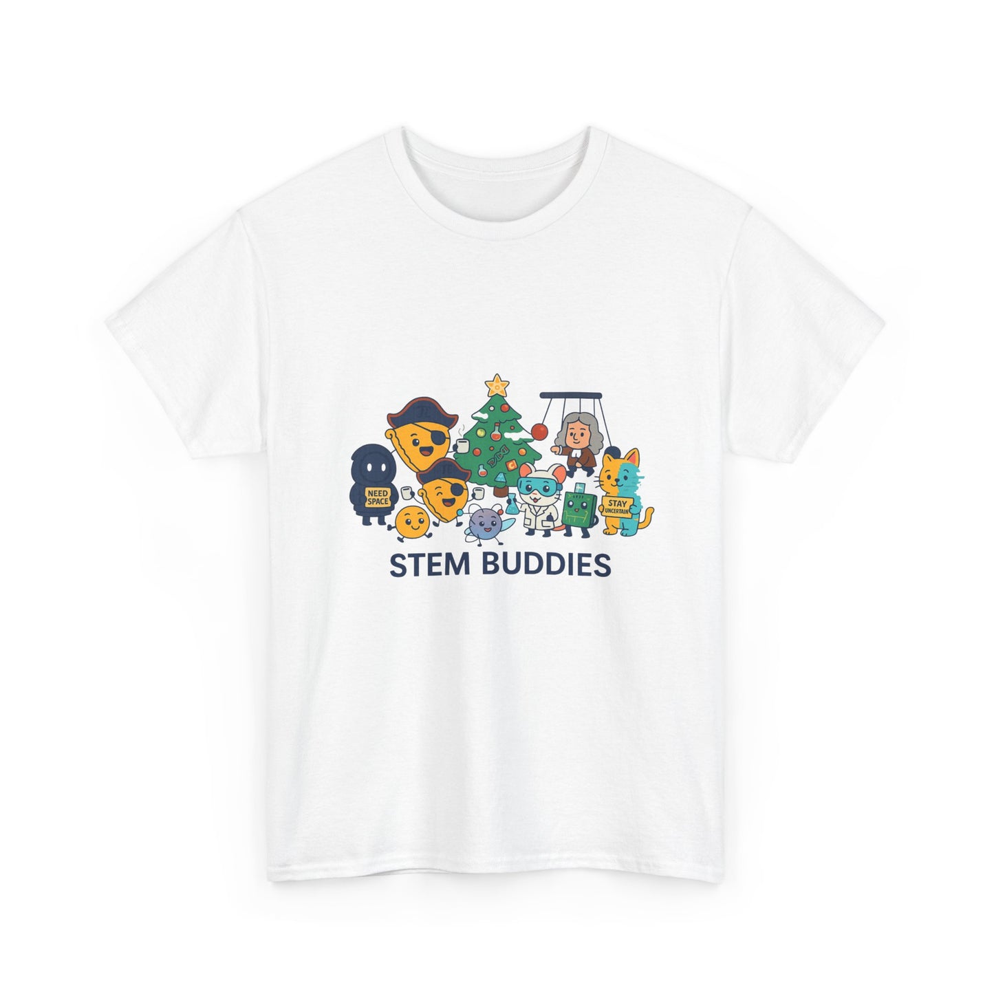 STEM Buddies Holiday T-Shirt - Cute Science & Coding Cartoon Tee
