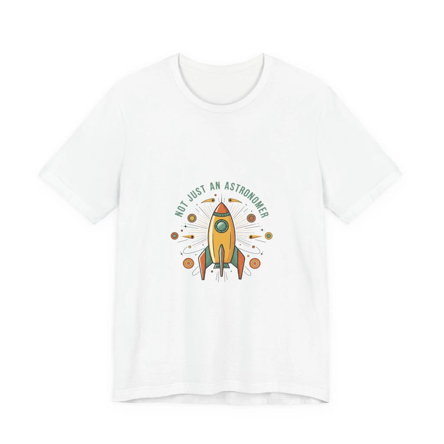 Retro Rocket Graphic Tee | mid-century space art, atomic starburst shirt Printify