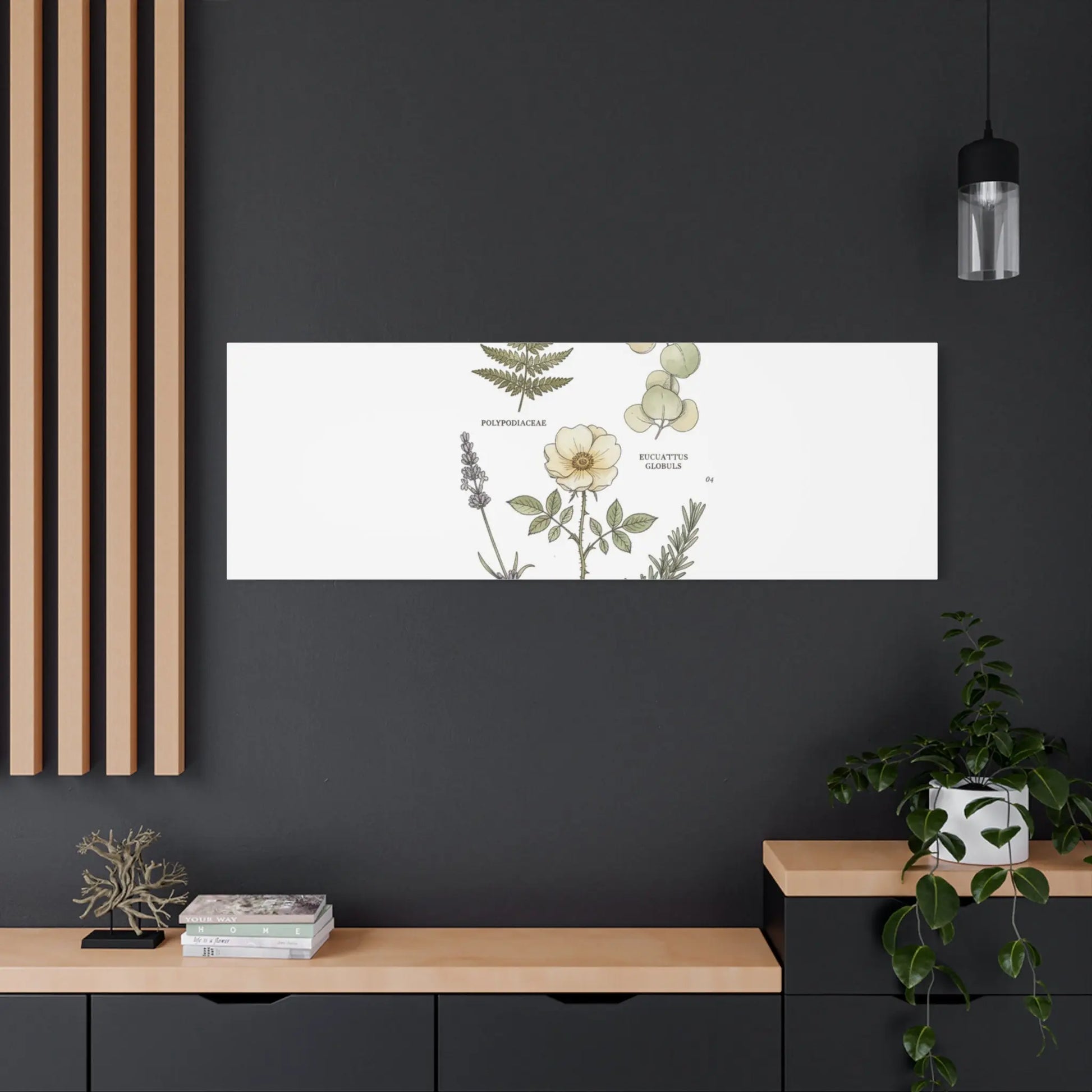 Botanical Illustration Canvas | Herbarium Wall Print, Vintage Plant Diagram Printify